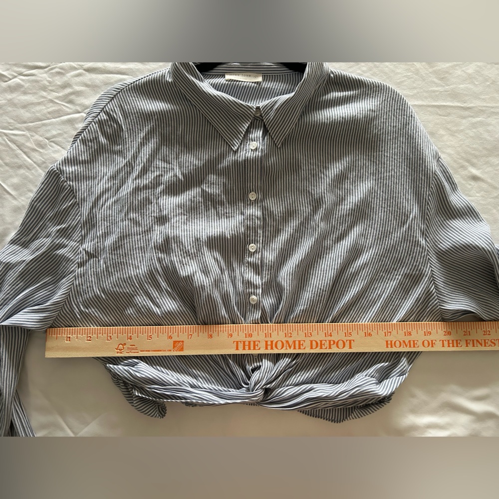 Classic Blue Striped Button-Down Shirt - Picture 6 of 6